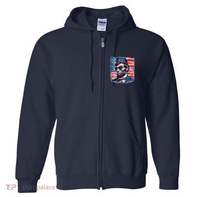 Abraham Lincoln Honest Abe Patriot Full Zip Hoodie