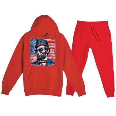 Abraham Lincoln Honest Abe Patriot Premium Hooded Sweatsuit Set