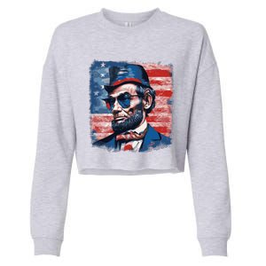 Abraham Lincoln Honest Abe Patriot Cropped Pullover Crew