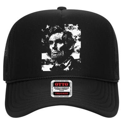 Abraham Lincoln History Teacher President 4th Of July High Crown Mesh Back Trucker Hat