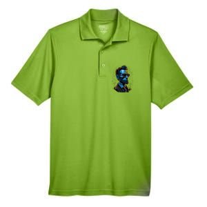 Abraham Lincoln Hip Graffiti Style Men's Origin Performance Pique Polo