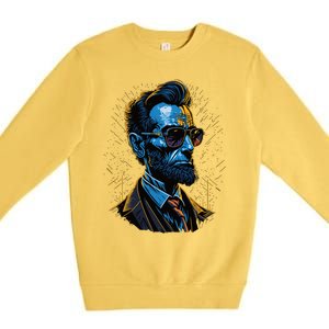 Abraham Lincoln Hip Graffiti Style Premium Crewneck Sweatshirt