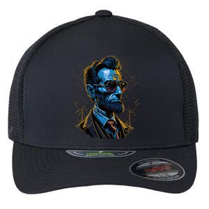 Abraham Lincoln Hip Graffiti Style Flexfit Unipanel Trucker Cap