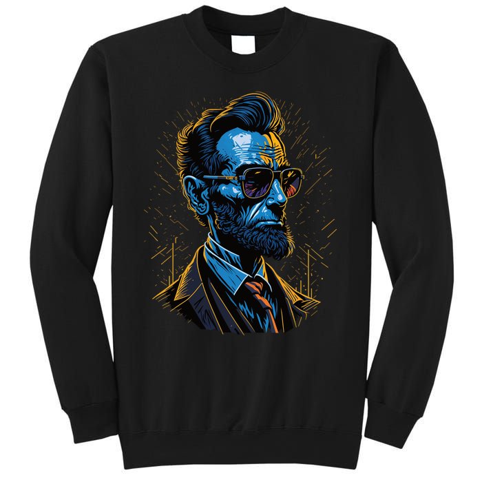 Abraham Lincoln Hip Graffiti Style Sweatshirt