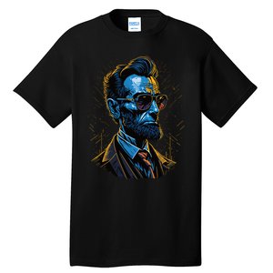 Abraham Lincoln Hip Graffiti Style Tall T-Shirt