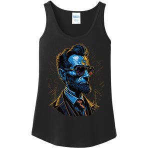 Abraham Lincoln Hip Graffiti Style Ladies Essential Tank