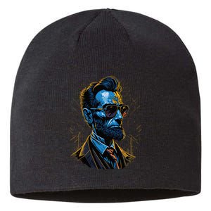 Abraham Lincoln Hip Graffiti Style Sustainable Beanie