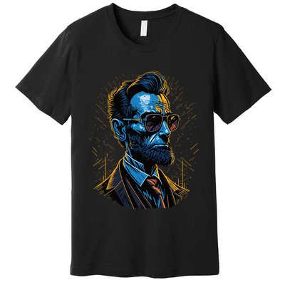 Abraham Lincoln Hip Graffiti Style Premium T-Shirt