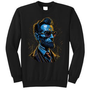 Abraham Lincoln Hip Graffiti Style Tall Sweatshirt