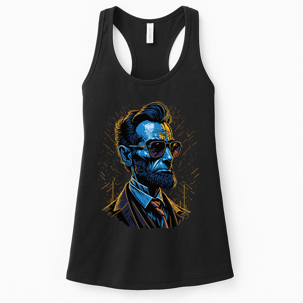 Abraham Lincoln Hip Graffiti Style Womens Tank Top