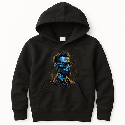 Abraham Lincoln Hip Graffiti Style Kids Hoodie