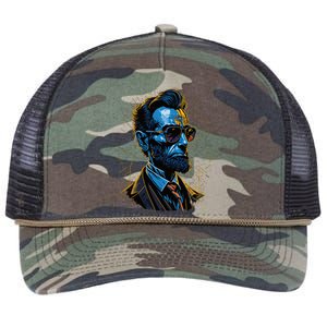 Abraham Lincoln Hip Graffiti Style Retro Rope Trucker Hat Cap