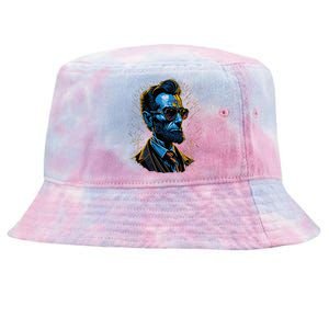 Abraham Lincoln Hip Graffiti Style Tie-Dyed Bucket Hat