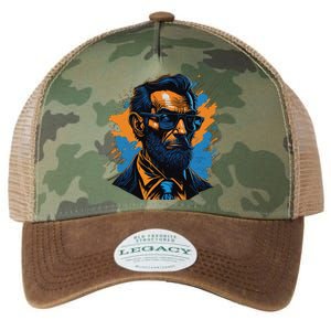 Abraham Lincoln Hipster Legacy Tie Dye Trucker Hat