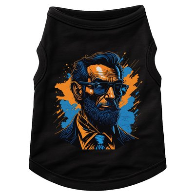 Abraham Lincoln Hipster Doggie Tank