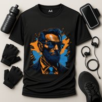 Abraham Lincoln Hipster Cooling Performance Crew T-Shirt