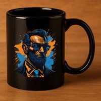 Abraham Lincoln Hipster 11oz C Handle Ceramic Mug