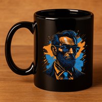 Abraham Lincoln Hipster 11oz C Handle Ceramic Mug