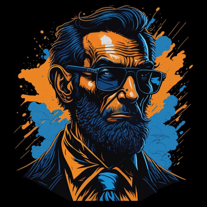 Abraham Lincoln Hipster Flatbill Hat