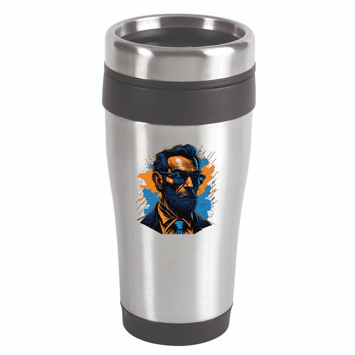 Abraham Lincoln Hipster 16oz Travel Tumbler