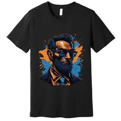 Abraham Lincoln Hipster Premium T-Shirt
