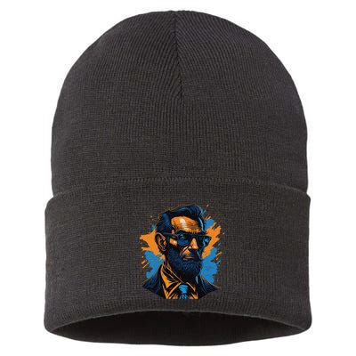 Abraham Lincoln Hipster Sustainable Knit Beanie