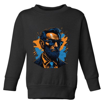 Abraham Lincoln Hipster Toddler Sweatshirt