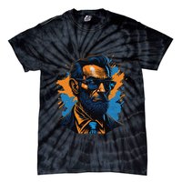 Abraham Lincoln Hipster Tie-Dye T-Shirt