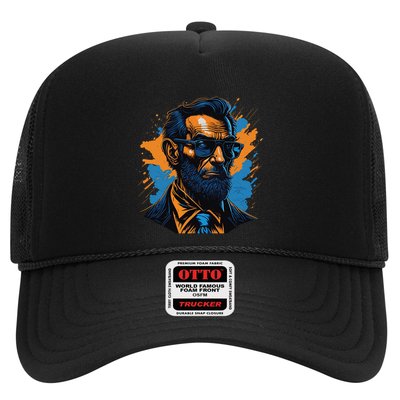 Abraham Lincoln Hipster Trucker Hat