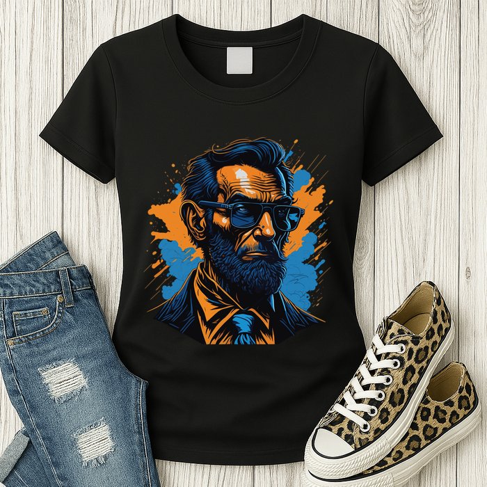 Abraham Lincoln Hipster Womens T-Shirt