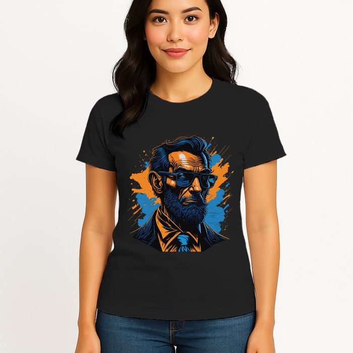 Abraham Lincoln Hipster Womens T-Shirt