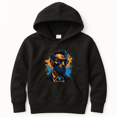 Abraham Lincoln Hipster Kids Hoodie