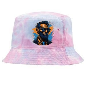 Abraham Lincoln Hipster Tie-Dyed Bucket Hat