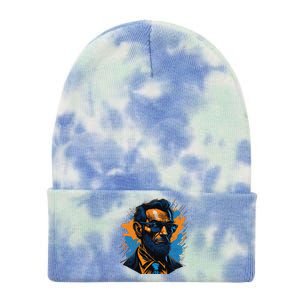 Abraham Lincoln Hipster Tie Dye 12in Knit Beanie