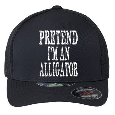 Alligator Lazy Halloween Costume Pretend Im An Alligator Flexfit Unipanel Trucker Cap