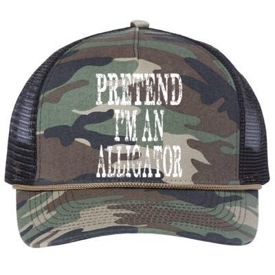 Alligator Lazy Halloween Costume Pretend Im An Alligator Retro Rope Trucker Hat Cap