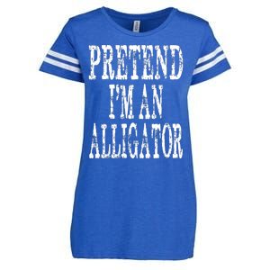 Alligator Lazy Halloween Costume Pretend Im An Alligator Enza Ladies Jersey Football T-Shirt