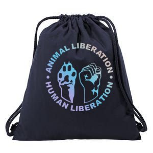 Animal Liberation Hu Liberation Animal Rights Meaningful Gift Drawstring Bag