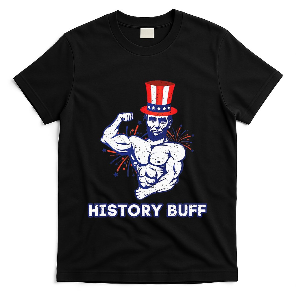 Abraham Lincoln History Buff Funny Weightlifting Workout Gym T-Shirt