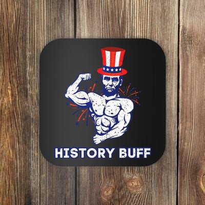 Abraham Lincoln History Buff Funny Weightlifting Workout Gym Coaster