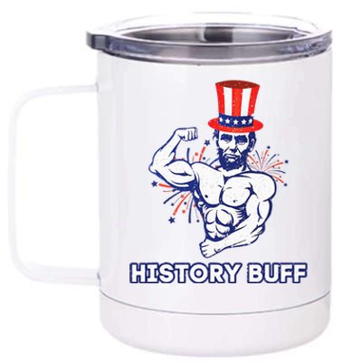 Abraham Lincoln History Buff Funny Weightlifting Workout Gym 12 oz Stainless Steel Tumbler Cup