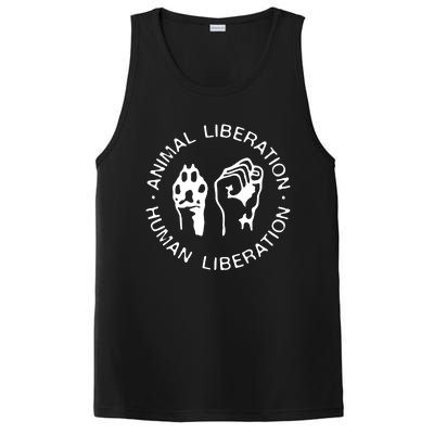 Animal Liberation Hu Liberation Vegan Activist Funny Gift PosiCharge Competitor Tank