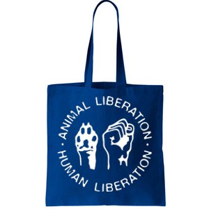 Animal Liberation Hu Liberation Vegan Activist Funny Gift Tote Bag