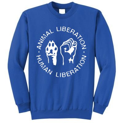 Animal Liberation Hu Liberation Vegan Activist Funny Gift Tall Sweatshirt