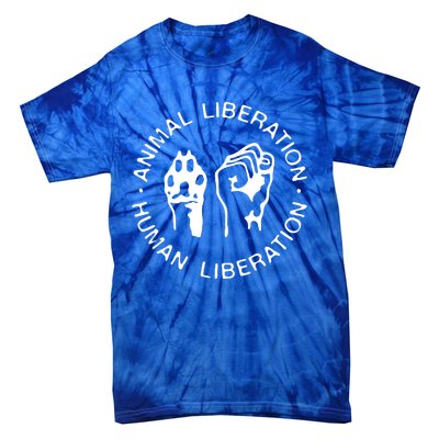 Animal Liberation Hu Liberation Vegan Activist Funny Gift Tie-Dye T-Shirt