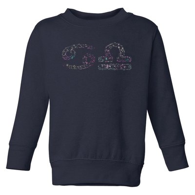 Astrology Love Horoscope Signs Cancer And Libra Couple Toddler Sweatshirt