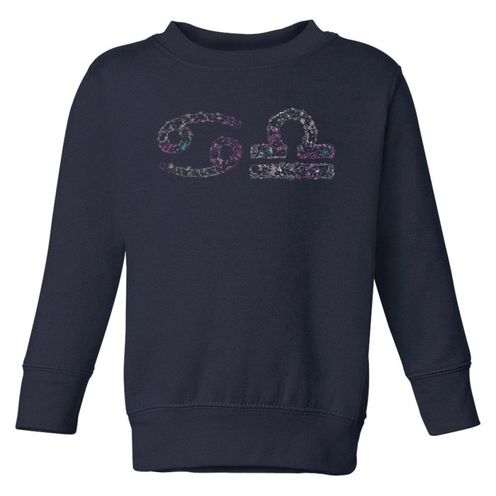 Astrology Love Horoscope Signs Cancer And Libra Couple Toddler Sweatshirt