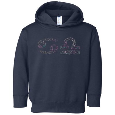 Astrology Love Horoscope Signs Cancer And Libra Couple Toddler Hoodie