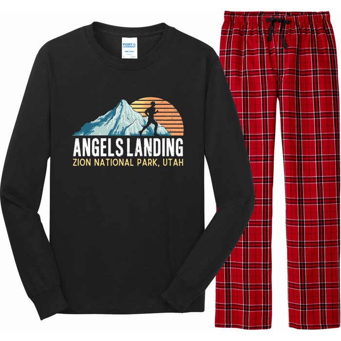 Angels Landing Hiking Trail Zion National Park Utah Long Sleeve Pajama Set