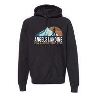 Angels Landing Hiking Trail Zion National Park Utah Premium Hoodie